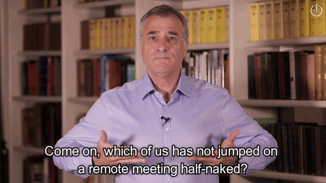 half naked conference call zoom